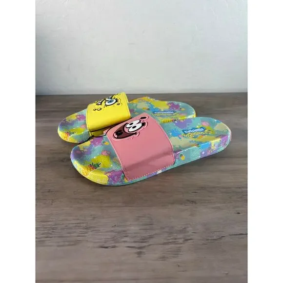 Spongebob Patrick Colorfor Slid Sandals Women's Size 9 NWT - Picture 2 of 6